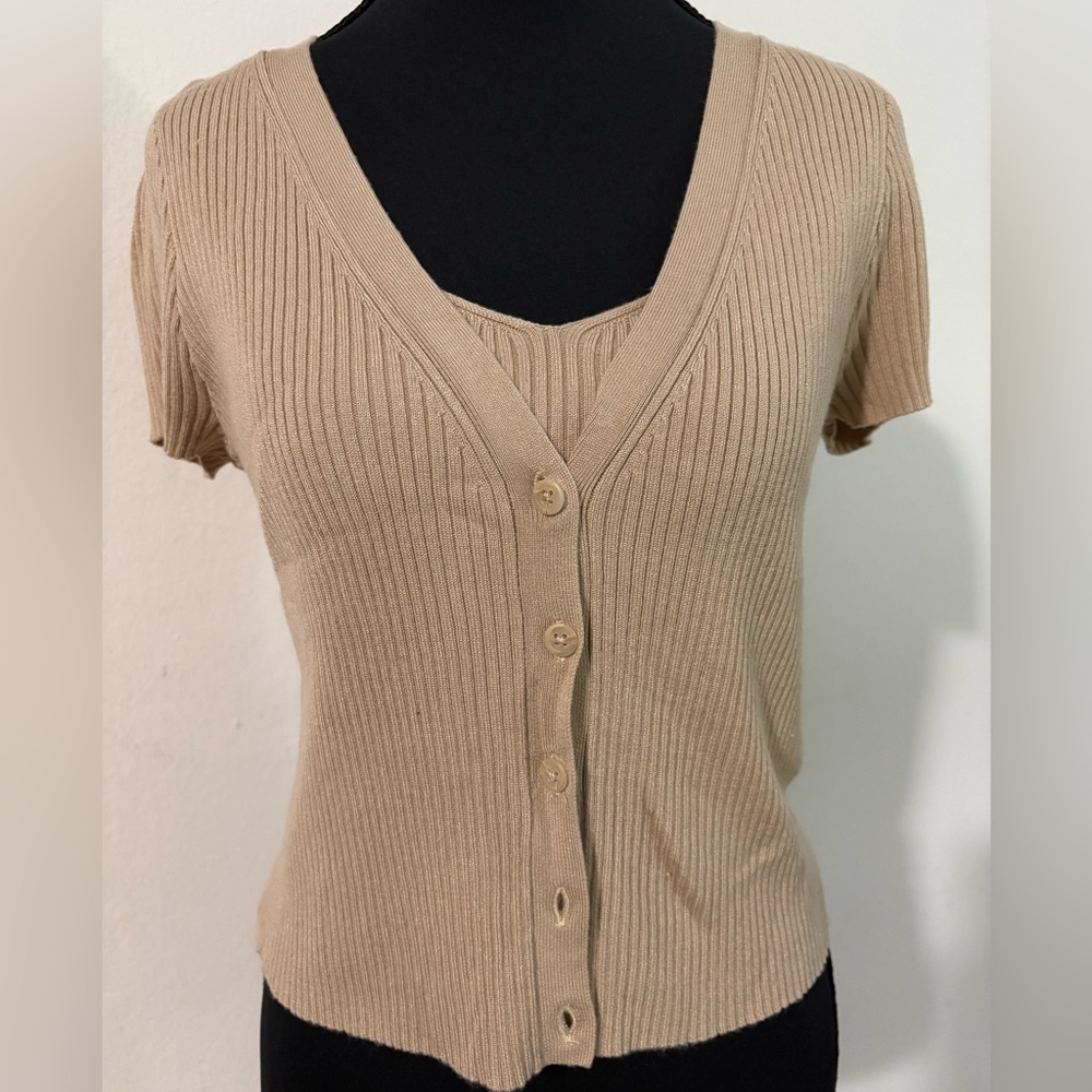 Abercrombie & Fitch brown short sleeve sweater and top